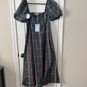 Hill House Matilda Dress - Juniper Tartan